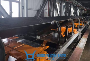 泰州杨湾港落地！海鼎自动化1.4m带宽0.2级高精度电子皮带秤投入安装
