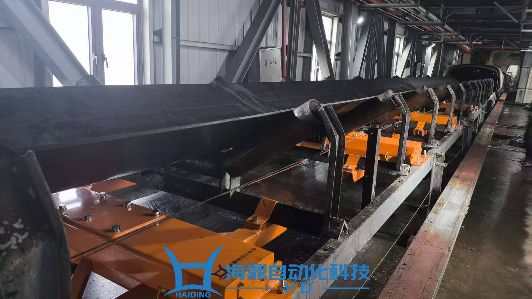 泰州杨湾港落地！海鼎自动化1.4m带宽0.2级高精度电子皮带秤投入安装